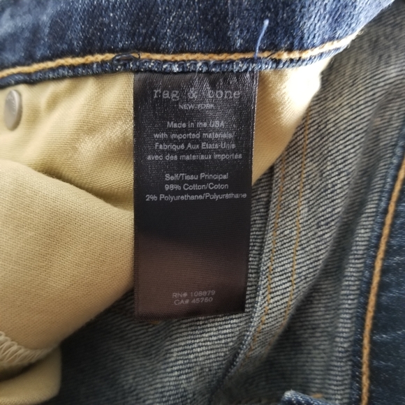 Rag & Bone ankle cigarette jeans Size 25 NWT - Picture 6 of 6